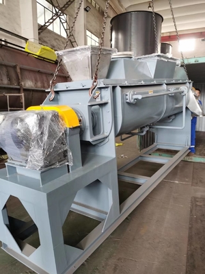 Horizontal Hollow Paddle Dryer Agitating Industrial Sludge Dehydrator