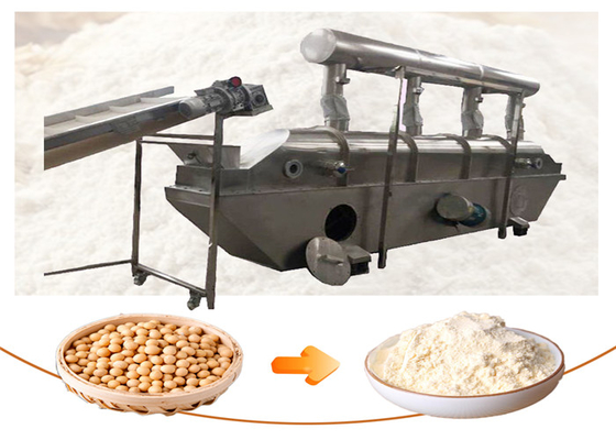 Continuous Vibrating Fluid Bed Dryer Machine For Sugar Salt Drying