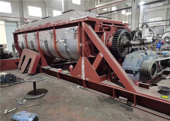 Horizontal Vacuum Paddle Sludge Dryer Hot Water Heating