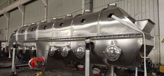horizontal 0.9m2 -14.4m2 Fluid Bed Drying Equipment Bread Crumb Rectilinear