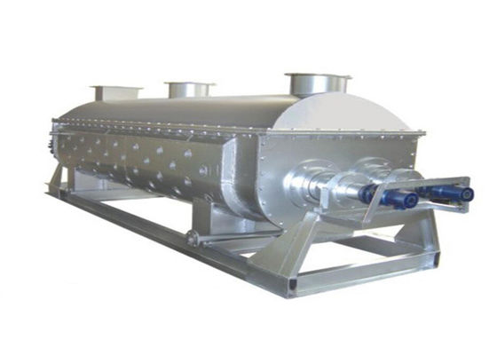 SUS304 Industrial Paddle Dryer / 11KW Horizontal Drying Machine